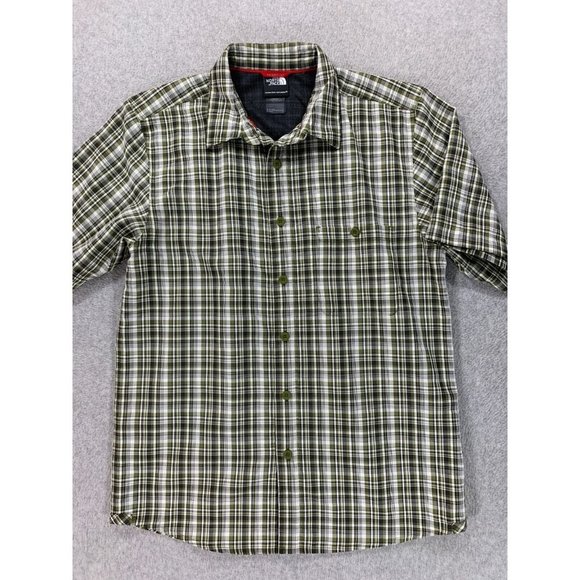 The North Face Short Sleeve Button Down Shirt (Men's Small) Green - Picture 1 of 10